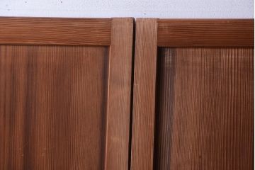 明治大正期　古民具・骨董　組子障子帯の木味引き戸4枚セット