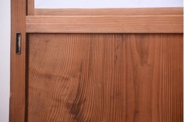 明治大正期　古民具・骨董　組子障子帯の木味引き戸4枚セット