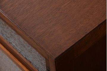 レトロ家具　昭和レトロ　結霜ガラスとダイヤガラス!アンティーク収納棚(本箱)