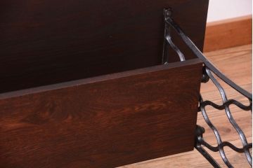 アンティーク家具　シンガーミシン オーク材天板!アンティークの鉄脚テーブル(ミシンテーブル)(1)