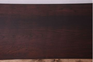 アンティーク家具　シンガーミシン オーク材天板!アンティークの鉄脚テーブル(ミシンテーブル、ミシン台)(2)