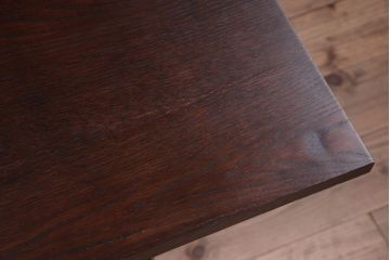 アンティーク家具　シンガーミシン オーク材天板!アンティークの鉄脚テーブル(ミシンテーブル、ミシン台)(2)
