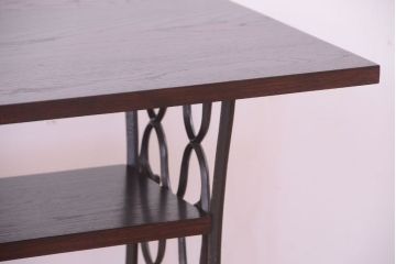 アンティーク家具　シンガーミシン オーク材天板!アンティークの鉄脚テーブル(ミシンテーブル、ミシン台)(2)