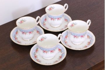 イギリス　PARAGON(パラゴン)　BRIDESMAID(ブライズメイド)　カップ&ソーサー4客セット(洋食器)