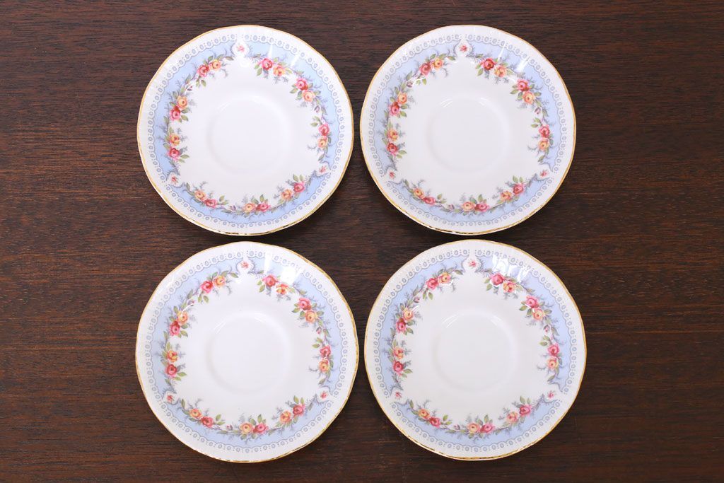 イギリス　PARAGON(パラゴン)　BRIDESMAID(ブライズメイド)　カップ&ソーサー4客セット(洋食器)