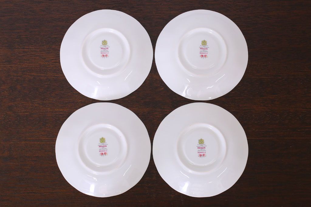 イギリス　PARAGON(パラゴン)　BRIDESMAID(ブライズメイド)　カップ&ソーサー4客セット(洋食器)