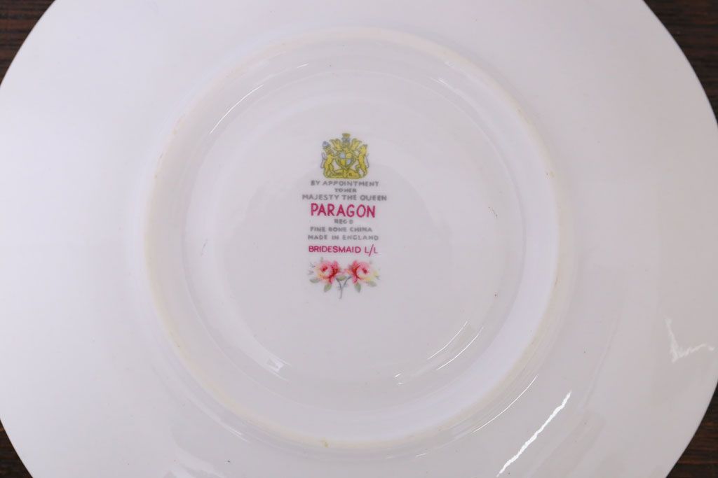 イギリス　PARAGON(パラゴン)　BRIDESMAID(ブライズメイド)　カップ&ソーサー4客セット(洋食器)