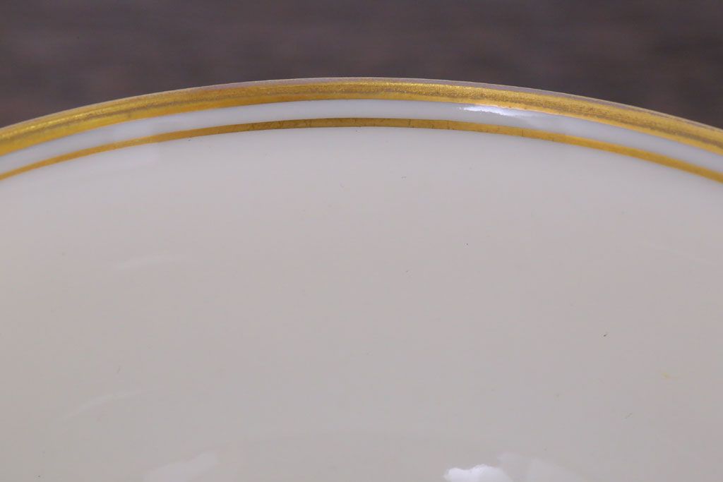 アンティーク雑貨　中古　香蘭社　ルリ(瑠璃)　蘭　カップ&ソーサー6客セット(洋食器)