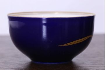 アンティーク雑貨　中古　香蘭社　ルリ(瑠璃)　蘭　カップ&ソーサー6客セット(洋食器)