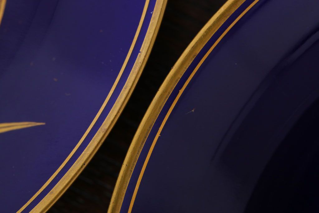 アンティーク雑貨　中古　香蘭社　ルリ(瑠璃)　蘭　カップ&ソーサー6客セット(洋食器)