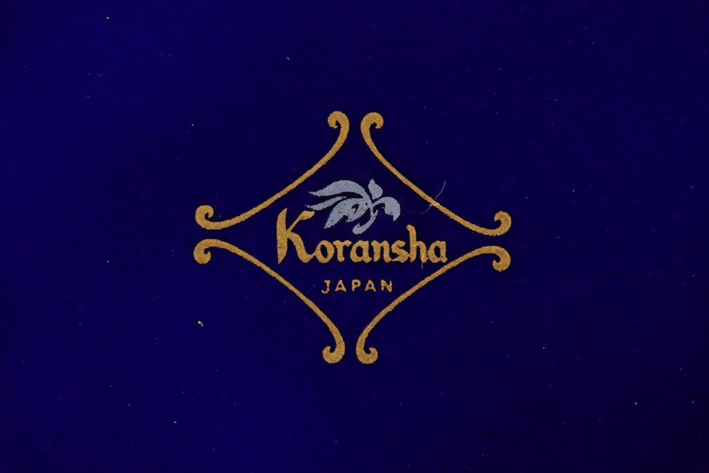 アンティーク雑貨　中古　香蘭社　ルリ(瑠璃)　蘭　カップ&ソーサー6客セット(洋食器)