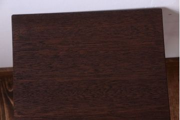 アンティーク家具　シンプルな鉄脚サイドテーブル(1)