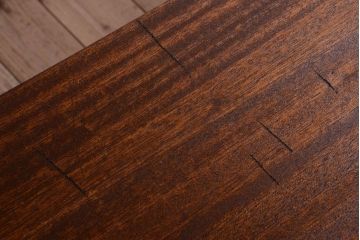 アンティーク家具　シンプルな鉄脚サイドテーブル(2)