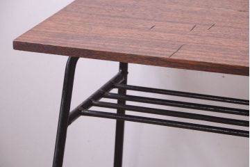 アンティーク家具　シンプルな鉄脚サイドテーブル(2)