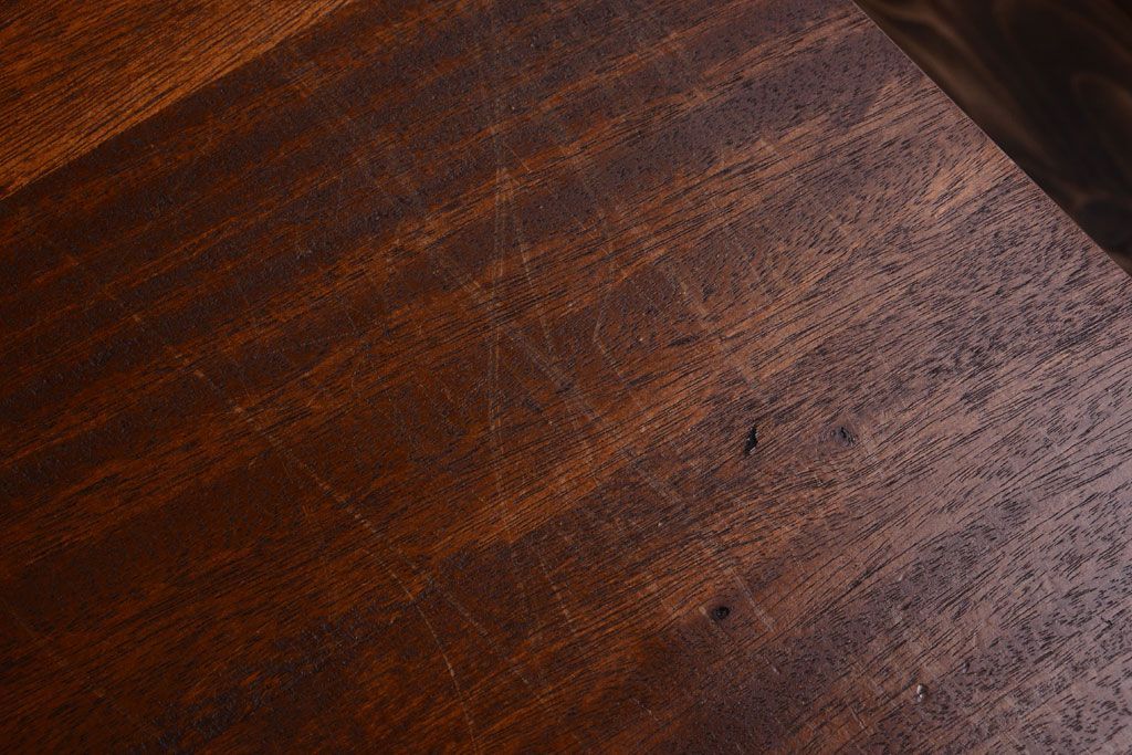 アンティーク家具　シンプルな鉄脚サイドテーブル(3)