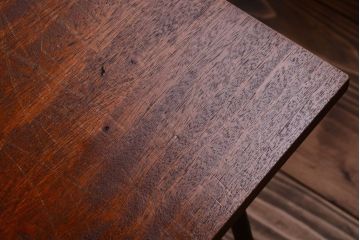 アンティーク家具　シンプルな鉄脚サイドテーブル(3)