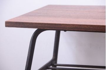 アンティーク家具　シンプルな鉄脚サイドテーブル(3)