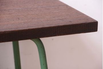 レトロ家具　昭和レトロ　シンプルな鉄脚サイドテーブル