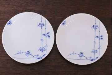 アンティーク雑貨　中古　ロイヤルコペンハーゲン　ブルーパルメッテ　ペアティーセット(湯呑み)