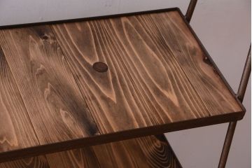 ラフジュ工房オリジナル アイアンフレームの台形ディスプレイラック