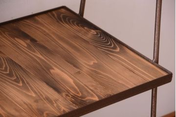 ラフジュ工房オリジナル アイアンフレームの台形ディスプレイラック