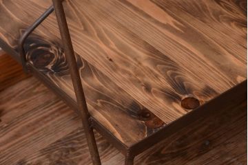 ラフジュ工房オリジナル アイアンフレームの台形ディスプレイラック