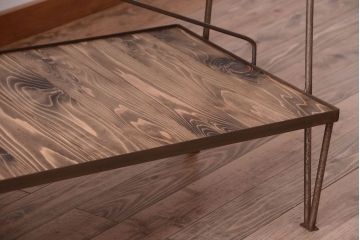 ラフジュ工房オリジナル アイアンフレームの台形ディスプレイラック