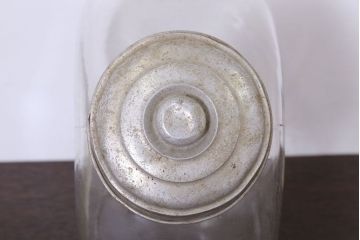アンティーク雑貨　昭和レトロな古いガラスビン(猫瓶)