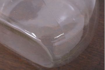 アンティーク雑貨　昭和レトロな古いガラスビン(猫瓶)