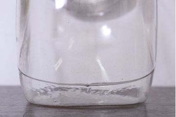 アンティーク雑貨　昭和レトロな古いガラスビン(猫瓶)