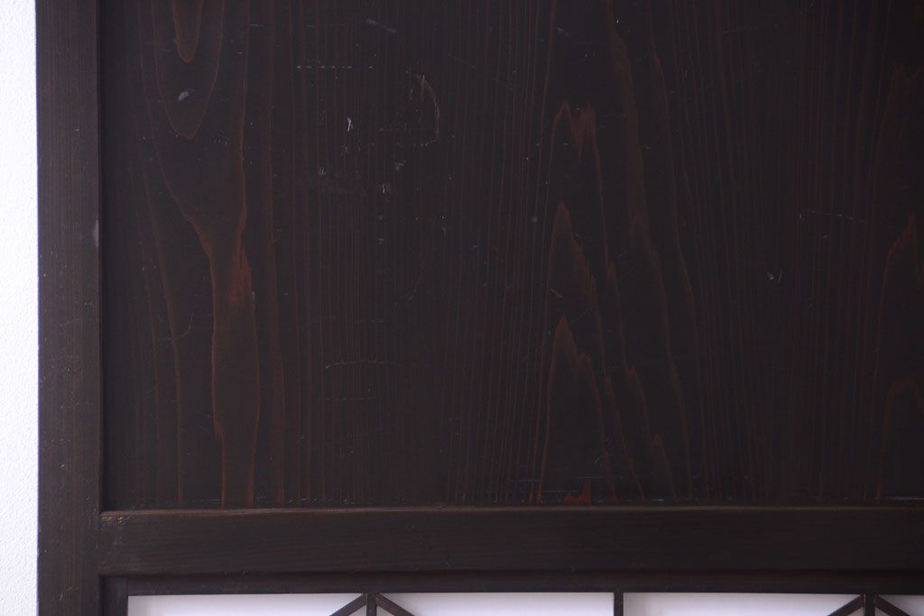 古民具・骨董　和モダンスタイル!古い木の上品な障子戸2枚セット(帯戸、玄関戸)