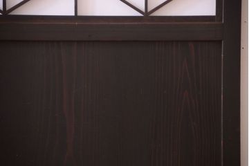 古民具・骨董　和モダンスタイル!古い木の上品な障子戸2枚セット(帯戸、玄関戸)