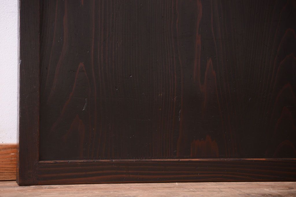 古民具・骨董　和モダンスタイル!古い木の上品な障子戸2枚セット(帯戸、玄関戸)