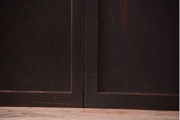 古民具・骨董　和モダンスタイル!古い木の上品な障子戸2枚セット(帯戸、玄関戸)