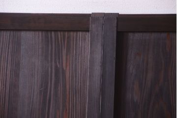 古民具・骨董　和モダンスタイル!古い木の上品な障子戸2枚セット(帯戸、玄関戸)