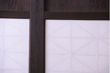 古民具・骨董　和モダンスタイル!古い木の上品な障子戸2枚セット(帯戸、玄関戸)