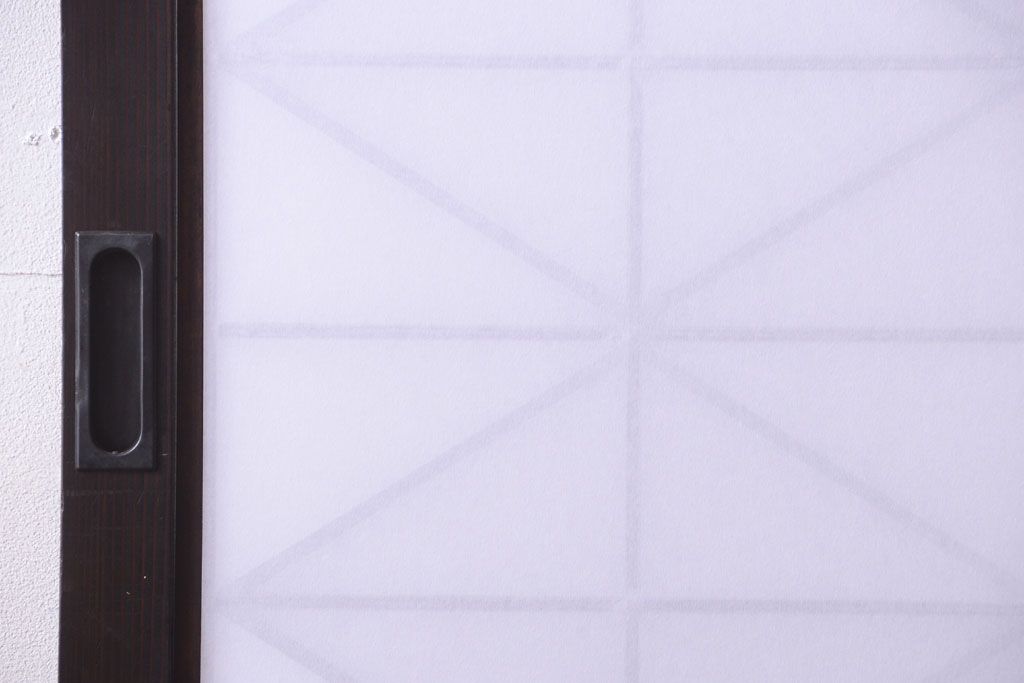 古民具・骨董　和モダンスタイル!古い木の上品な障子戸2枚セット(帯戸、玄関戸)