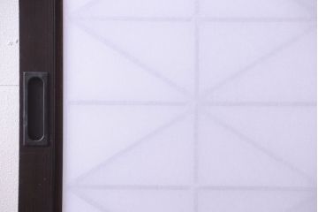 古民具・骨董　和モダンスタイル!古い木の上品な障子戸2枚セット(帯戸、玄関戸)