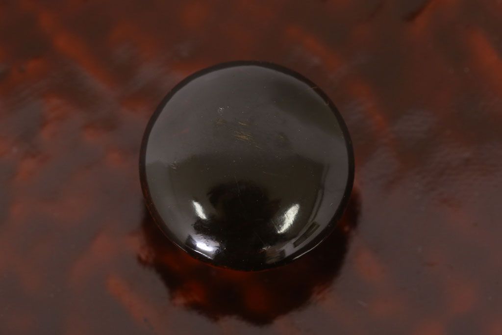 アンティーク雑貨　大正昭和期　古い木製の漆塗菓子鉢(大平)