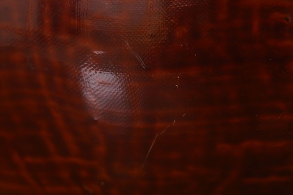 アンティーク雑貨　大正昭和期　古い木製の漆塗菓子鉢(大平)