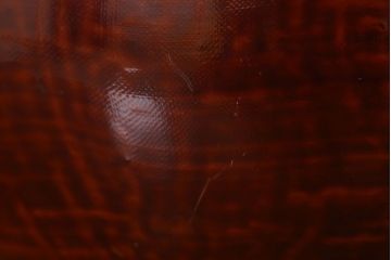 アンティーク雑貨　大正昭和期　古い木製の漆塗菓子鉢(大平)