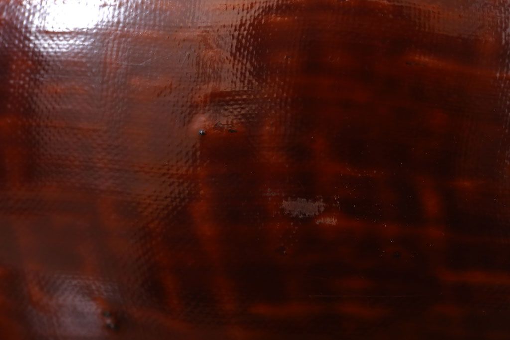 アンティーク雑貨　大正昭和期　古い木製の漆塗菓子鉢(大平)