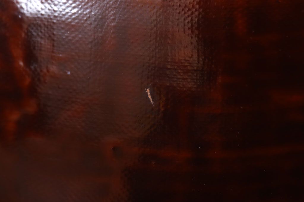 アンティーク雑貨　大正昭和期　古い木製の漆塗菓子鉢(大平)