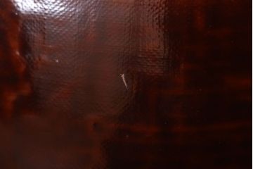 アンティーク雑貨　大正昭和期　古い木製の漆塗菓子鉢(大平)