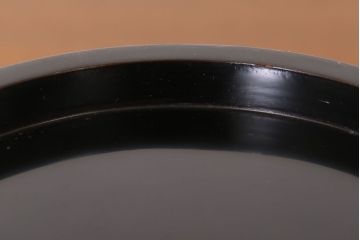 アンティーク雑貨　大正昭和期　古い木製の漆塗菓子鉢(大平)