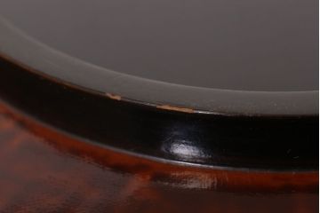 アンティーク雑貨　大正昭和期　古い木製の漆塗菓子鉢(大平)
