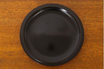 アンティーク雑貨　大正昭和期　古い木製の漆塗菓子鉢(大平)