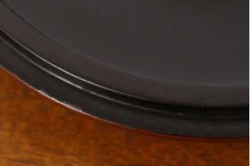 アンティーク雑貨　大正昭和期　古い木製の漆塗菓子鉢(大平)
