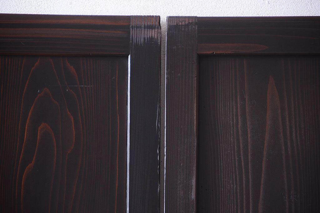 古民具・骨董　和モダンスタイル!古い木の上品な障子戸2枚セット(帯戸)(2)