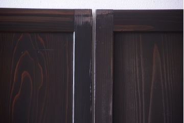 古民具・骨董　和モダンスタイル!古い木の上品な障子戸2枚セット(帯戸)(2)